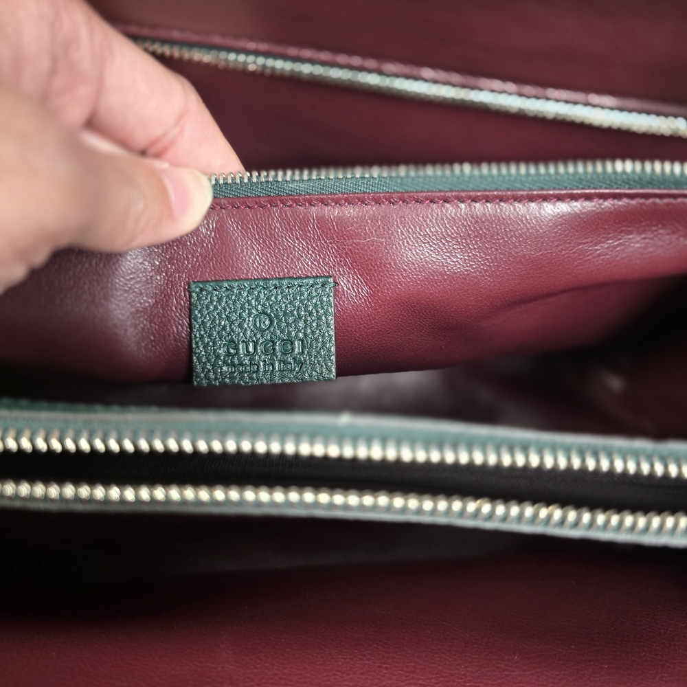 Gucci Green Satchel with Gold Hardware - Picture 7 of 16